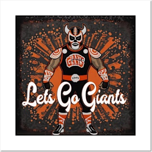 Giants Luchador Posters and Art